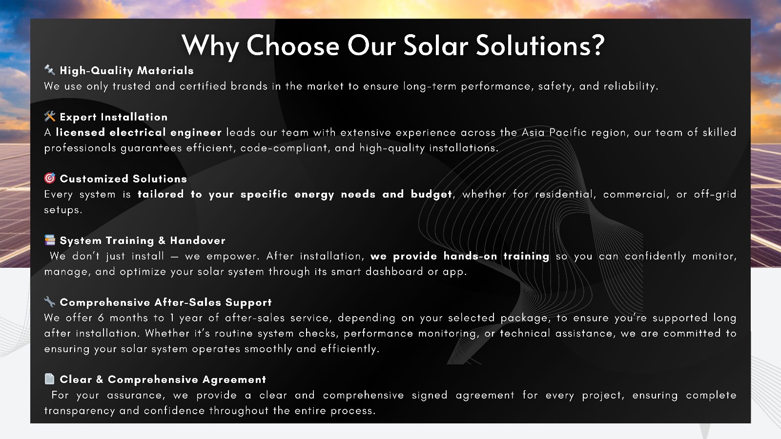Why choose our Solar System